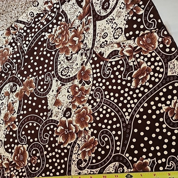 Cal Fashion womens boho long maxi skirt  sz medium color brown tan casual  midi - Picture 12 of 14